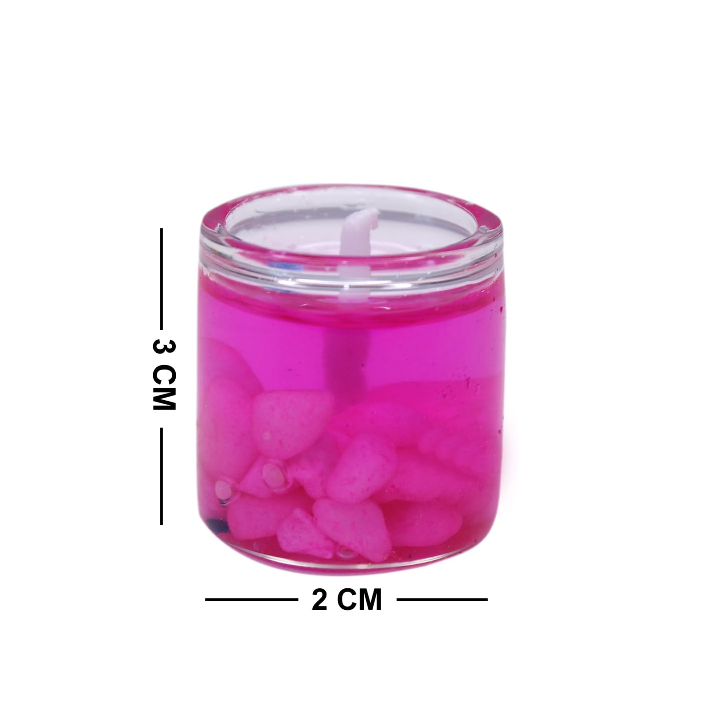 Set of 12 Smokeless Glass Jelly Candles – Mini Romantic Home Decor