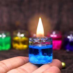 Set of 12 Smokeless Glass Jelly Candles – Mini Romantic Home Decor