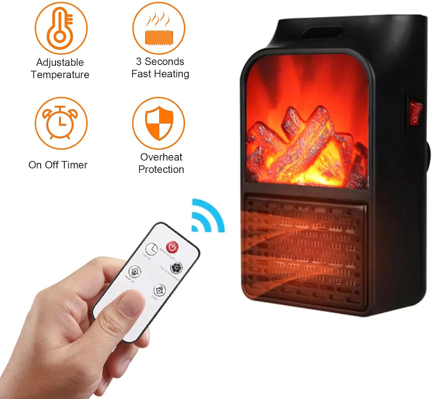 Portable Electric Wall Heater with Remote Control