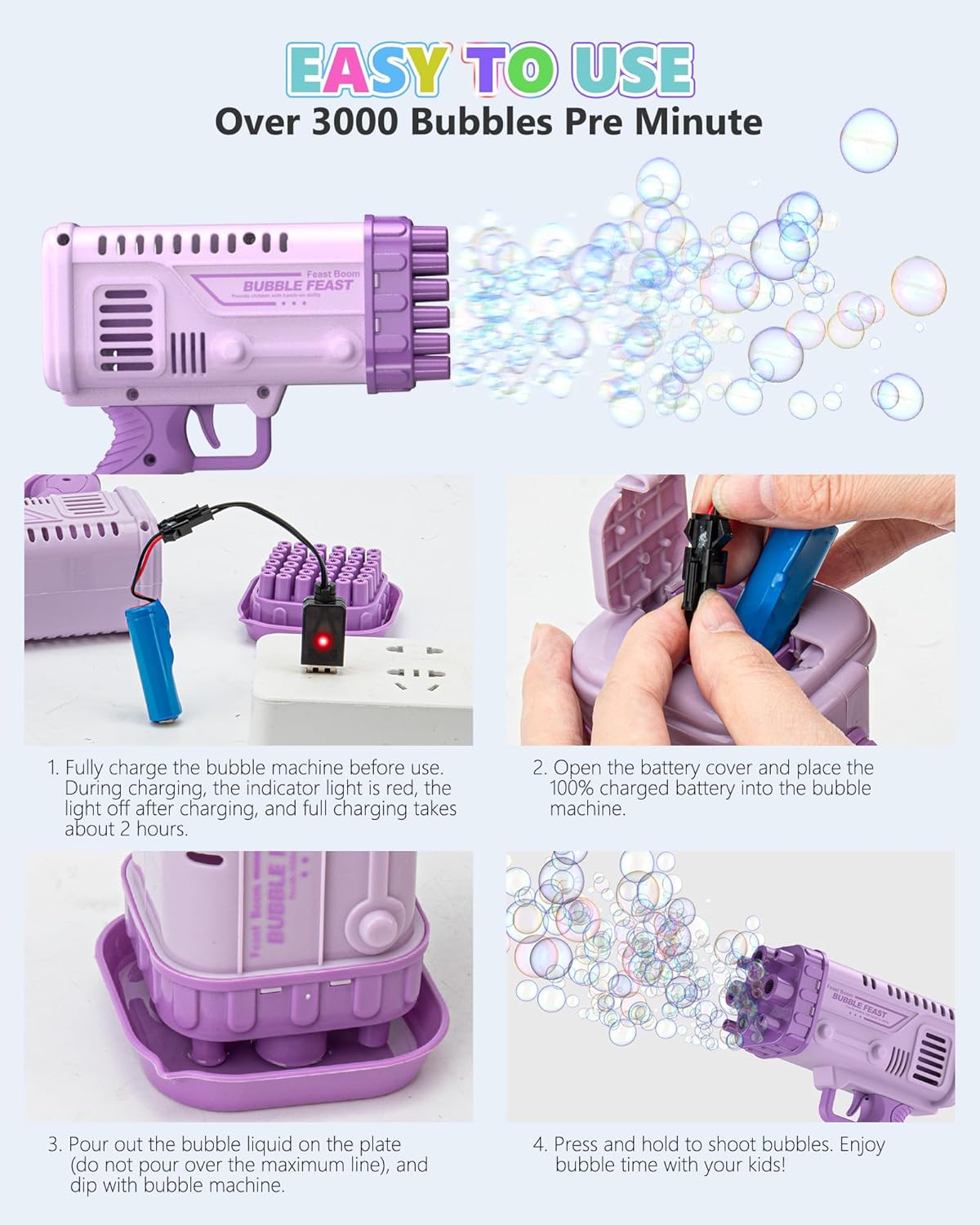 Ultimate Bubble Gun – Endless Fun with Hundreds of Bubbles!